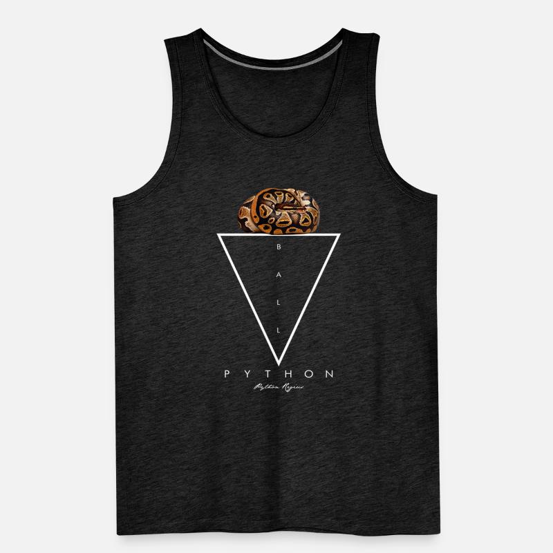 Ball Python Geometric Modern Snake Keeper Men's Premium Organic Tank Top
