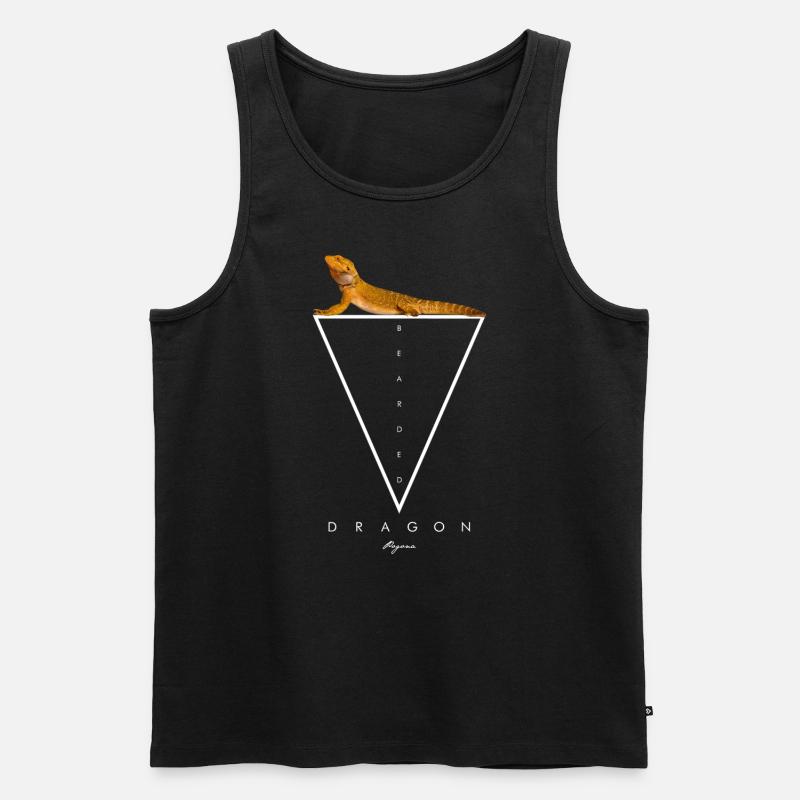 Bartdrache Modern Geometrisch - Männer Premium Bio Tank Top - Schwarz