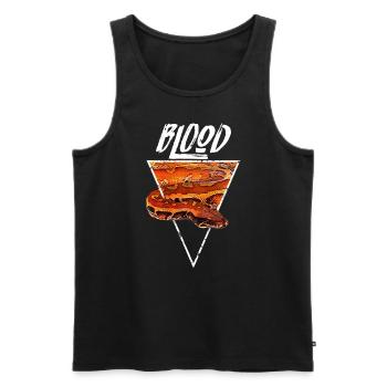 Blood Python Snake Keeper Geometric - Men's Premium Organic Tank Top - black - Front - Michal (187cm)
