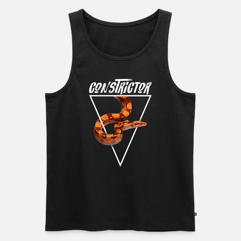 Boa Constrictor Geometrisch - Männer Premium Bio Tank Top - Schwarz