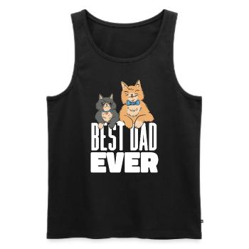 Meilleur Cat Dad Ever Funny Cat Daddy Fathers Day Gift - Débardeur bio Premium Homme - noir - Devant - Michal (187cm)