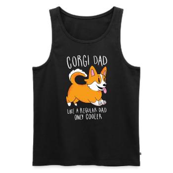 Best Corgi Dad Ever Retro Vintage - Men's Premium Organic Tank Top - black - Front - Michal (187cm)