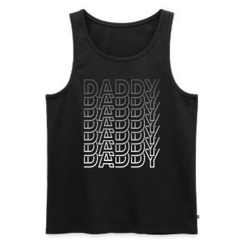 Papa Rétro Vintage Fête des Pères - Débardeur bio Premium Homme - noir - Devant - AI Model Male 178 light (178cm)