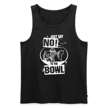Anti Goldfish Fish Bowl Fish Keeper - Men's Premium Organic Tank Top - black - Front - AI Model Male 178 light (178cm)