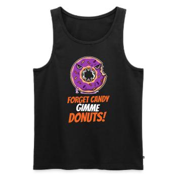 Funny Gimme Donuts Halloween Costume - Men's Premium Organic Tank Top - black - Front - Michal (187cm)