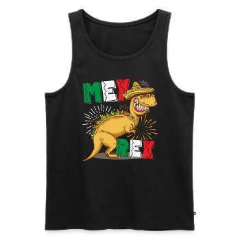 Tacosaurus Mex Rex T Rex Taco Cinco De Mayo - Männer Premium Bio Tank Top - Schwarz - Vorne - AI Model Male 178 light (178cm)