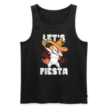 Cinco De Mayo Party Süßes Dabbing mexikanisches Einhorn - Männer Premium Bio Tank Top - Schwarz - Vorne - Michal (187cm)