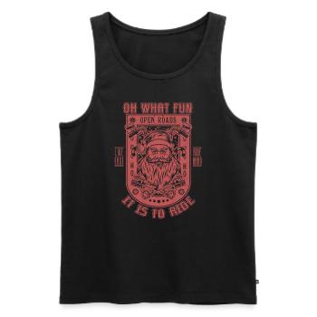Lustige Weihnachten Motorrad Santa Biker Motorrad - Männer Premium Bio Tank Top - Schwarz - Vorne - AI Model Male 178 light (178cm)