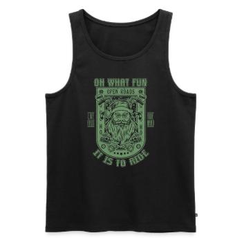 Lustige Weihnachten Motorrad Santa Biker Motorrad - Männer Premium Bio Tank Top - Schwarz - Vorne - AI Model Male 178 light (178cm)