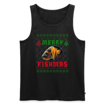 Oscar Fish Monster Fish Keeper Weihnachtspullover - Männer Premium Bio Tank Top - Schwarz - Vorne - AI Model Male 178 light (178cm)