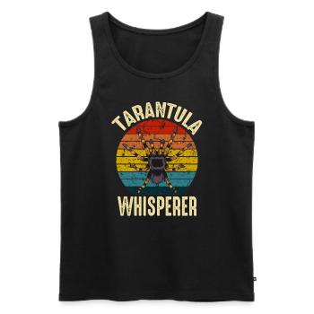 Tarantula Whisperer Retro Spider Owner - Men's Premium Organic Tank Top - black - Front - AI Model Male 178 light (178cm)