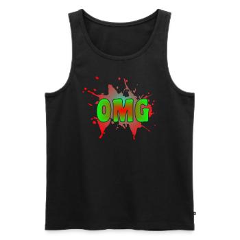 OMG - Männer Premium Bio Tank Top - Schwarz - Vorne - Michal (187cm)