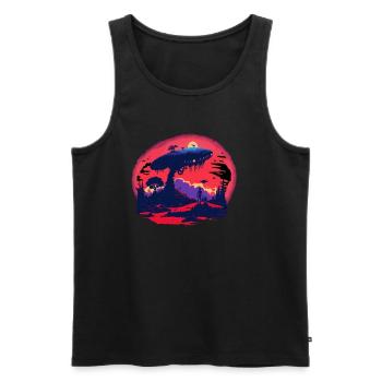 Geschenke - Männer Premium Bio Tank Top - Schwarz - Vorne - AI Model Male 178 light (178cm)