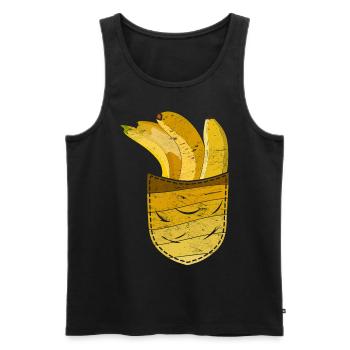 Fruit Fruit Cadeau Banane Breast Bag Banane - Débardeur bio Premium Homme - noir - Devant - AI Model Male 178 light (178cm)