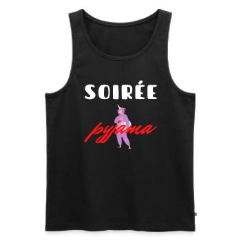 SOIREE PYJAMA LICORNE DODO - Débardeur bio Premium Homme - noir - Devant - Michal (187cm)
