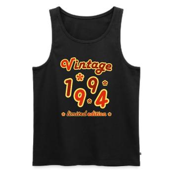 Vintage 1994 Birthday Funny Retro Numbers - Men's Premium Organic Tank Top - black - Front - Michal (187cm)