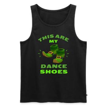 This Are My Irish Dance Shoes Celtic Ireland - Men's Premium Organic Tank Top - black - Front - AI Model Male 178 light (178cm)