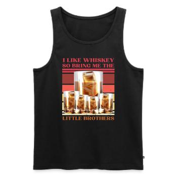 J’aime le whisky alors apportez-moi les petits frères - Débardeur bio Premium Homme - noir - Devant - AI Model Male 178 light (178cm)
