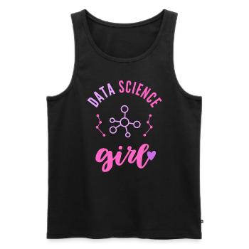 Data Science Fille Femme - Débardeur bio Premium Homme - noir - Devant - Michal (187cm)