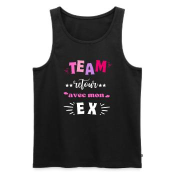 Team Retour avec Mon Ex - Débardeur bio Premium Homme - noir - Devant - AI Model Male 178 light (178cm)