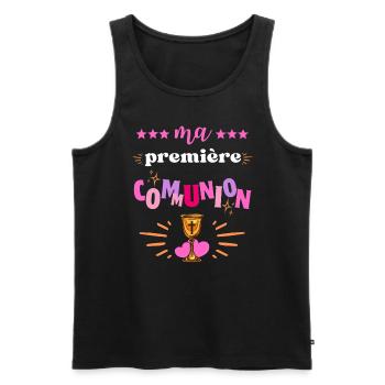 Ma Premiere Communion Fille - Débardeur bio Premium Homme - noir - Devant - Michal (187cm)