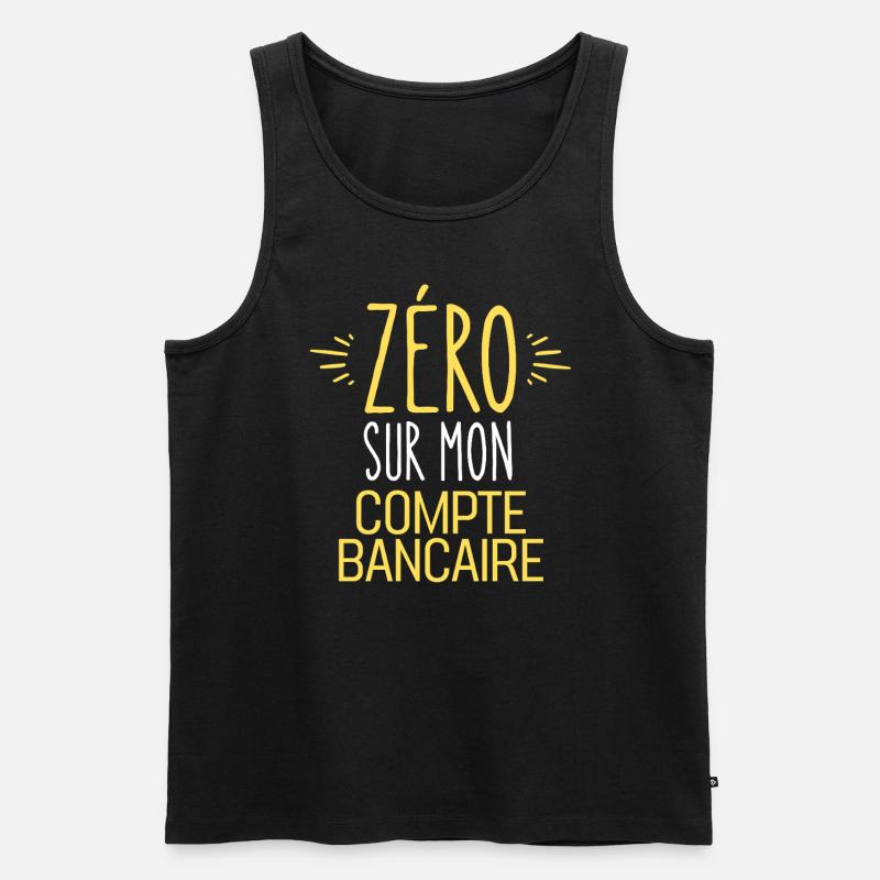 ZERO Sur Mon Compte Bancaire - Débardeur bio Premium Homme - noir
