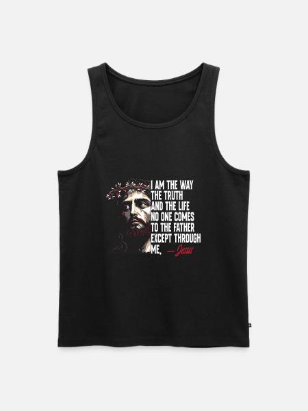 Je suis le chemin La Vérité et la Vie Jésus-Christ - Débardeur bio Premium Homme - noir