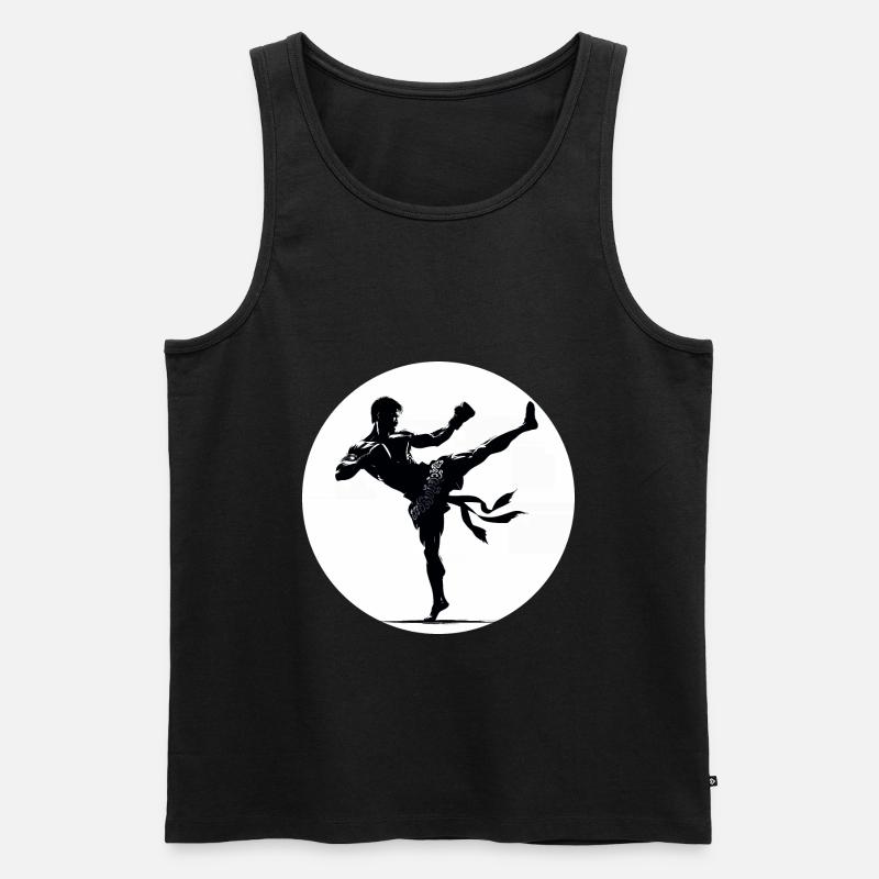 Muay Thai Design - Männer Premium Bio Tank Top - Schwarz