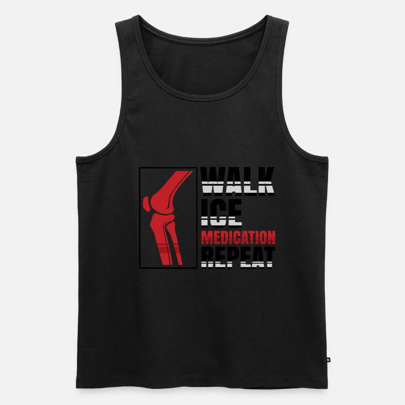 Walk Ice Medication Repeat - Männer Premium Bio Tank Top - undefined