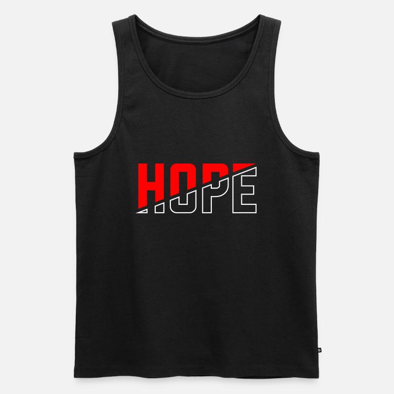 Hope - Männer Premium Bio Tank Top - Schwarz
