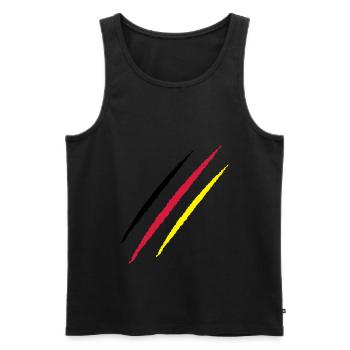 scratch germany scratch traces claw - Men's Premium Organic Tank Top - black - Front - AI Model Male 178 light (178cm)