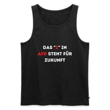 Das Z in AFD steht für Zukunft - Männer Premium Bio Tank Top - Schwarz - Vorne - Michal (187cm)