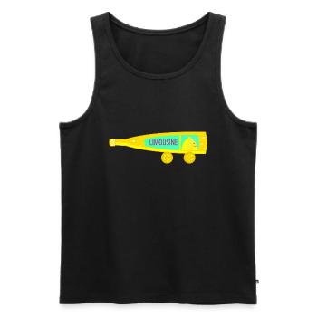 Lustige Limonade Limousine (b) - Männer Premium Bio Tank Top - Schwarz - Vorne - AI Model Male 178 light (178cm)