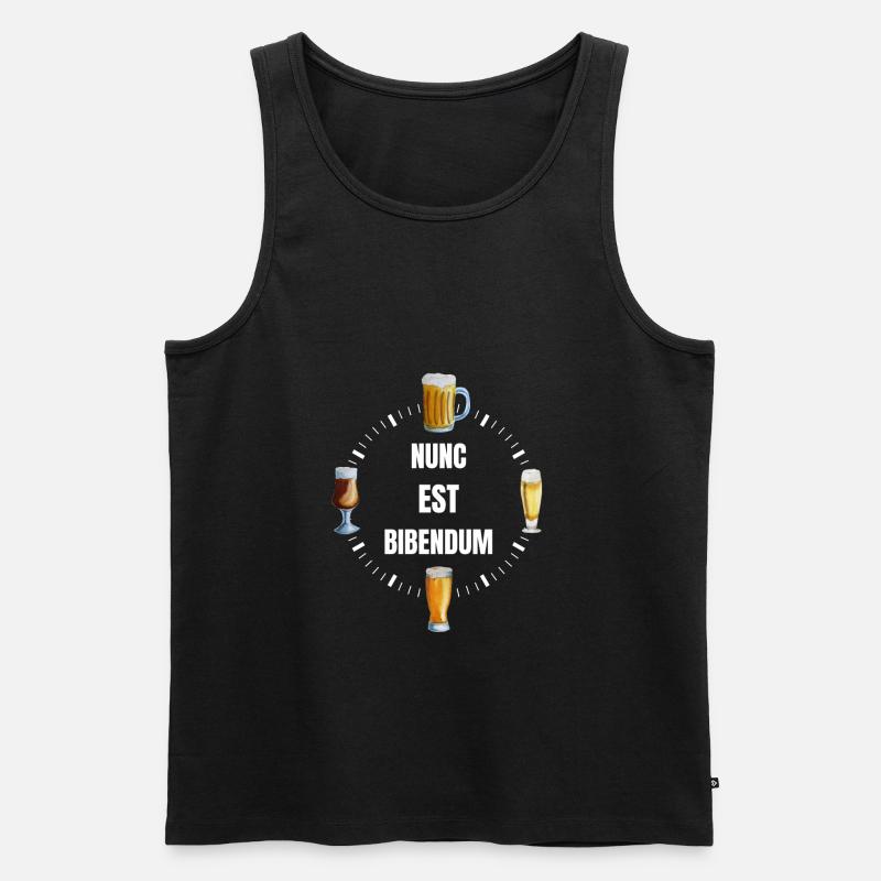 Nunc Bieruhr ist Bibendum - Männer Premium Bio Tank Top - Schwarz