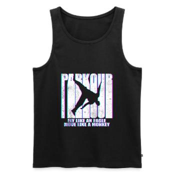 Parkour Freerunning Le Parcour Traceur Geschenk - Männer Premium Bio Tank Top - Schwarz - Vorne - Michal (187cm)