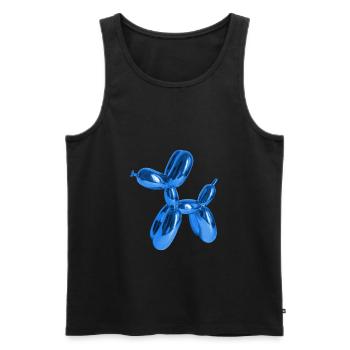Ballon Blau Hund | Hundeliebhaber Hundebesitzer - Männer Premium Bio Tank Top - Schwarz - Vorne - Michal (187cm)