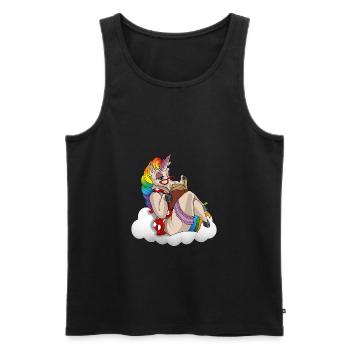 Read unicorn bookworm | I am a unicorn book - Men's Premium Organic Tank Top - black - Front - Michal (187cm)