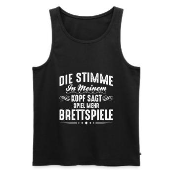 Brettspiel Sprüche Lustiges Boardgamer - Männer Premium Bio Tank Top - Schwarz - Vorne - Michal (187cm)