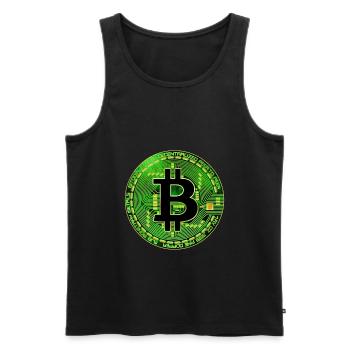 Bitcoin - Débardeur bio Premium Homme - noir - Devant - AI Model Male 178 light (178cm)