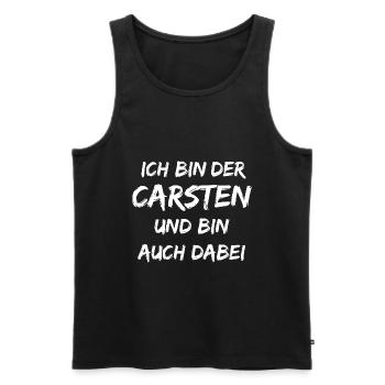 Ich bin Der Carsten und bin auch dabei - Männer Premium Bio Tank Top - Schwarz - Vorne - AI Model Male 178 light (178cm)