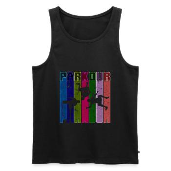 Parkour Freerunner Traceur Le Parcour parkourshirt - Männer Premium Bio Tank Top - Schwarz - Vorne - AI Model Male 178 light (178cm)