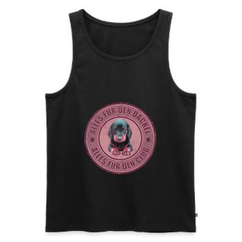 Dackel - Dachshund - Alles für den Dackel - Männer Premium Bio Tank Top - Schwarz - Vorne - Michal (187cm)