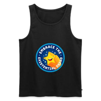 Embrace The Existential Dread - Men's Premium Organic Tank Top - black - Front - AI Model Male 178 light (178cm)