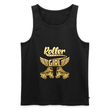 Roller Girl Gold | Roller skates Roller skating - Men's Premium Organic Tank Top - black - Front - Michal (187cm)