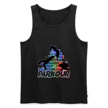 Parkour Freerunner Traceur Le Parcour parkourshirt - Männer Premium Bio Tank Top - Schwarz - Vorne - AI Model Male 178 light (178cm)