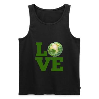 LOVE BRUSSELS SPROUTS - LOVE BRUSSEL SPROUTS - Men's Premium Organic Tank Top - black - Front - AI Model Male 178 light (178cm)