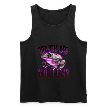 Touch me and you die | Pfeilgift Frosch Geschenk - Männer Premium Bio Tank Top - Schwarz - Vorne - AI Model Male 178 light (178cm)