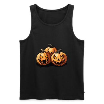 Kürbis Halloween Party - Männer Premium Bio Tank Top - Schwarz - Vorne - Michal (187cm)
