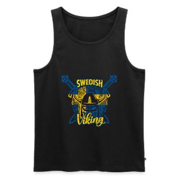 Swedish Viking - Men's Premium Organic Tank Top - black - Front - AI Model Male 178 light (178cm)