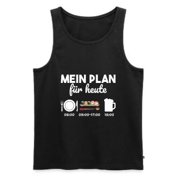 Sushi Japan Essen Bier Geschenkidee - Männer Premium Bio Tank Top - Schwarz - Vorne - Michal (187cm)